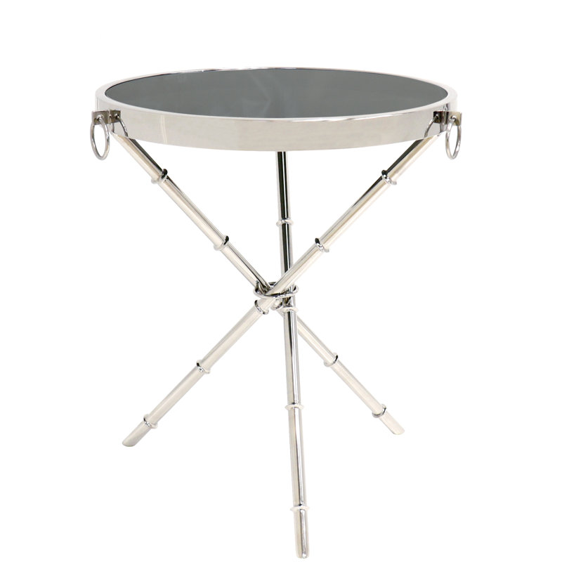 Table de bout en verre Vicenza, Argent