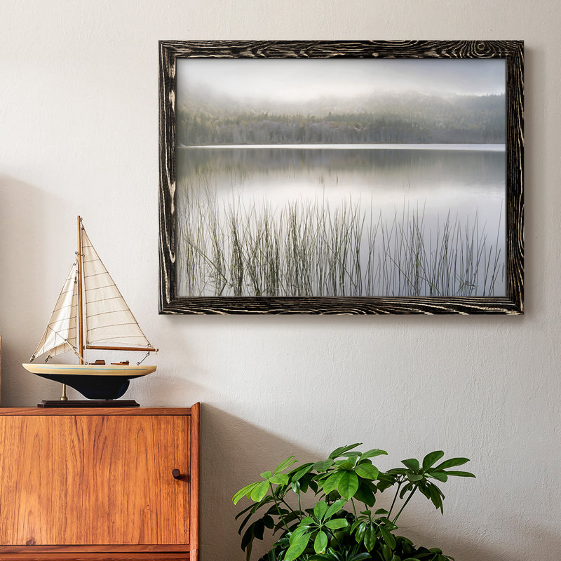 «Lake Fog», reproduction sur toile, H 28 po x l 42 po x P 1,5 po, Noir