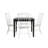 Blum 60" Black Finish Dining Set - 5-Piece, Black Dining Table And High Back Windsor Dining Chairs-1533423176