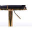 Ensemble de 2 tabourets de bar, avec repose-pieds chromé et base pivotante réglable en velours-125536140