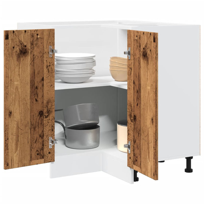 Saela Kitchen Cabinet Lyon 75.5x75.5x81.5 cm Engineered Wood, Old Wood