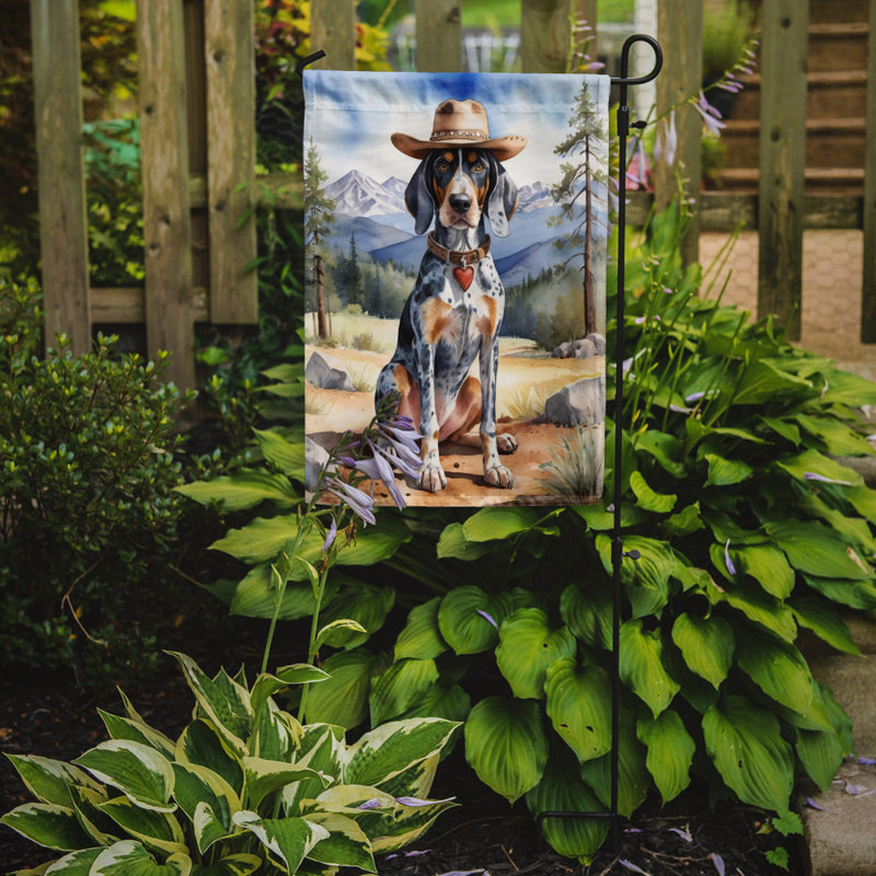 Drapeau Cowboy Welcome Garden, Bluetick Coonhound