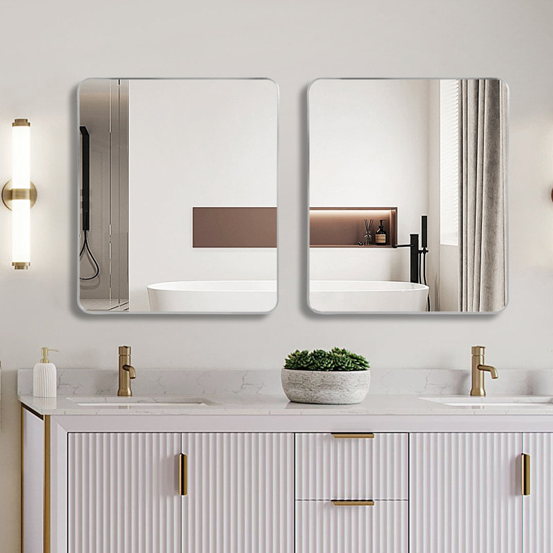 Miroir mural de salle de bain 30 "x 36", Argent