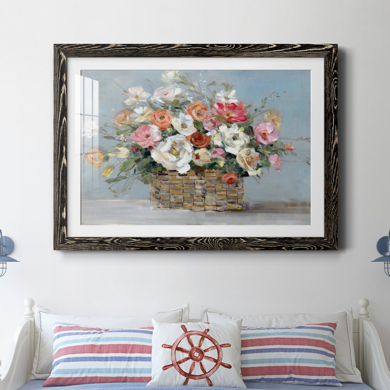 «Flower Market Fresh» par J Paul, reproduction d'art sur papier encadrée, H 37,5 po x l 27,5 po x P 1,5 po, Noir