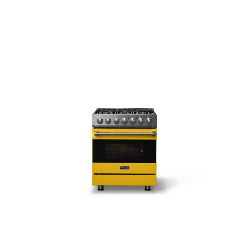 3 Series 30" Self-Cleaning Gas Range, Daffodil, Liquid Propane, Gas