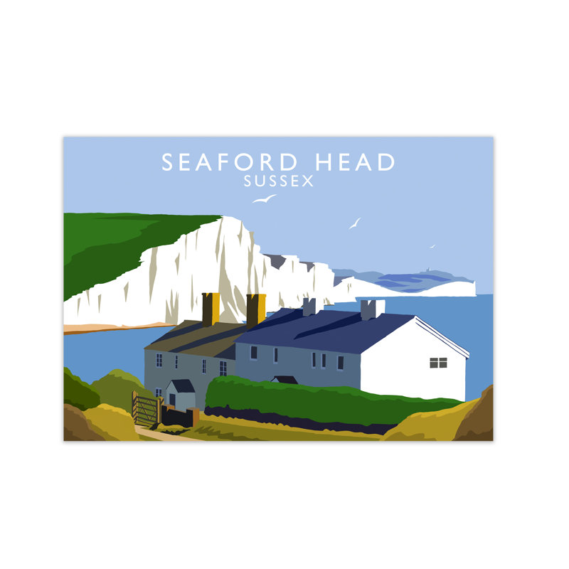 Seaford Head Sussex by Richard O'Neill - Print, 42 cm H x 59.4 cm W x 3 cm D