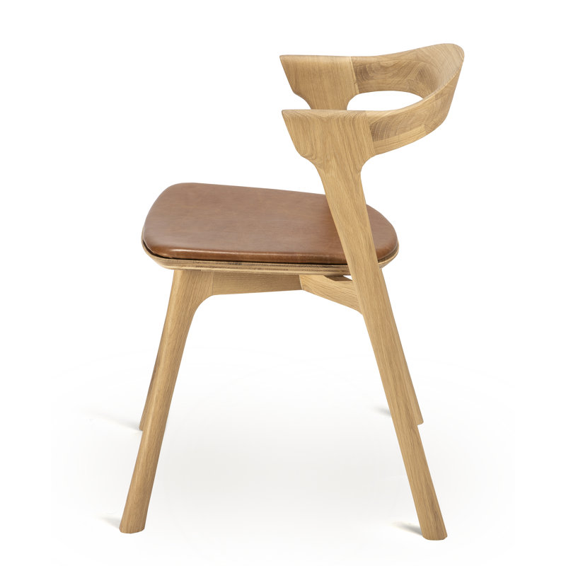 Bok Leather Dining Chair, Cognac Leather, Oak
