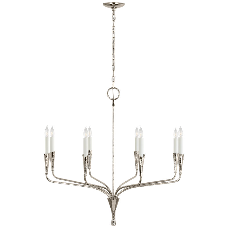 Aiden 40" Single Tier Chandelier  in Polished Nickel