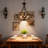 6-head Black Flower Branch Dining Chandelier