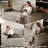 Boneless Corduroy Boneless Couch, Compression Sofa with 2 Throw Pillows, No Assembly Required, Comfy Loveseat Sofa in a Box, Deep Seat, Modern Couches for Living Room-1202292154-1202292159-1202292144