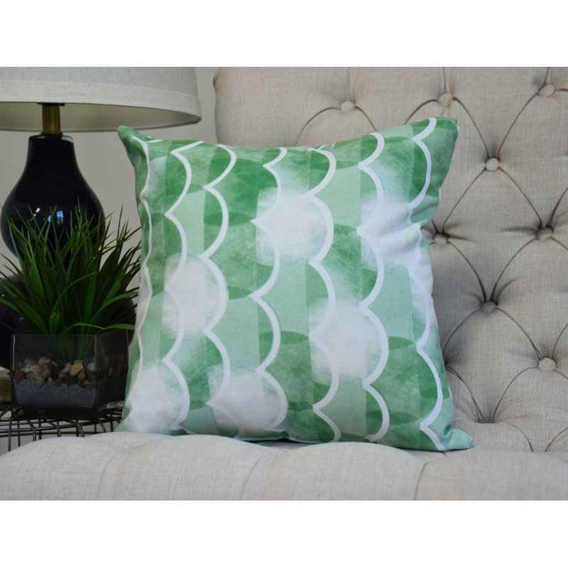 Housse et insert de coussin carré Nantucket, Vert, 16 po x 1 po