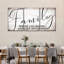 «Love Never Ends Family Quote», reproduction sur toile-987174189