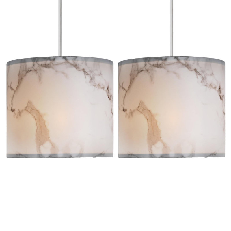 18cm H Plastic Drum Pendant Shade