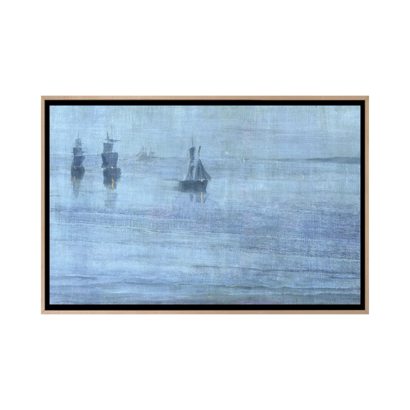 Print, 66.04 cm H x 101.6 cm W x 4.445 cm D, Natural Wood