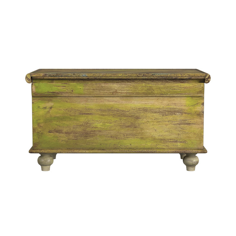 Mesa Carved Wood Trunk Coffee Table