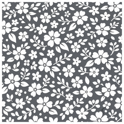 Édredon blanc à motif floral