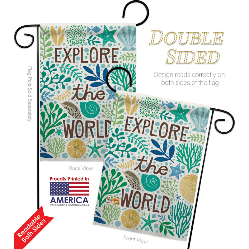 Double Sided 18.5'' H x 13'' W Polyester Flag Set