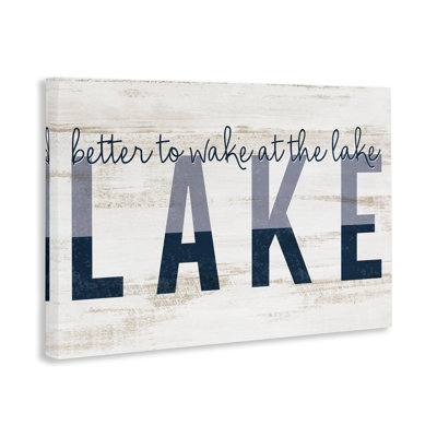 Wake at Lake Rustic Canvas Wall Art by Kim Allen