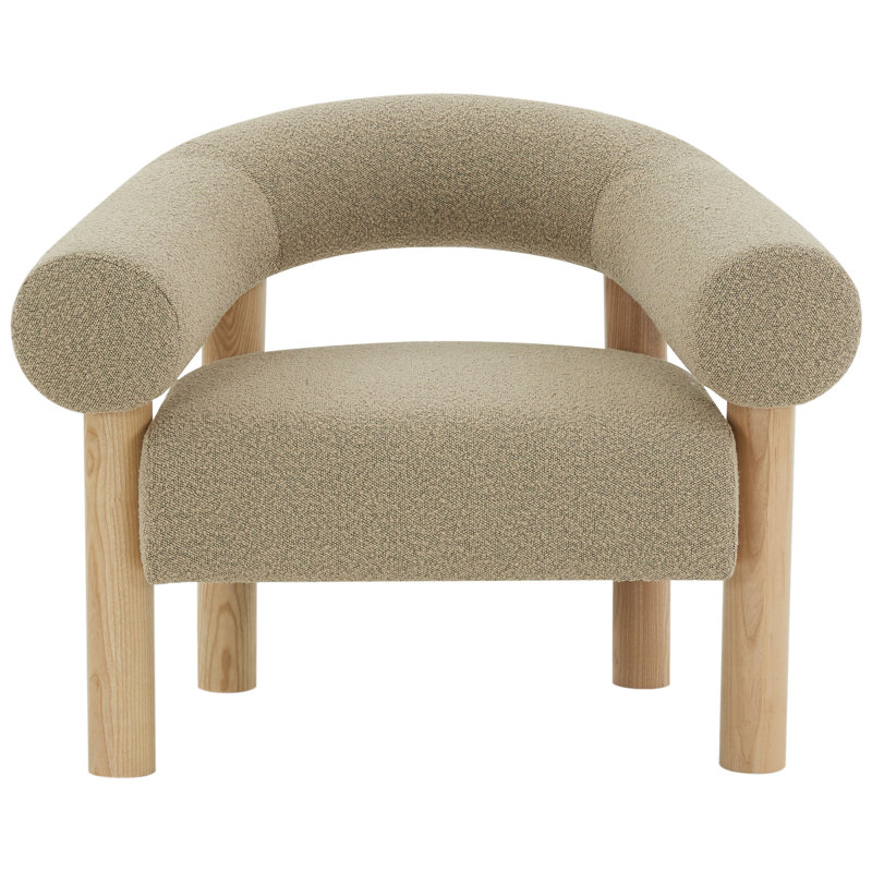 Jayime Upholstered Armchair, Brown Acrylic