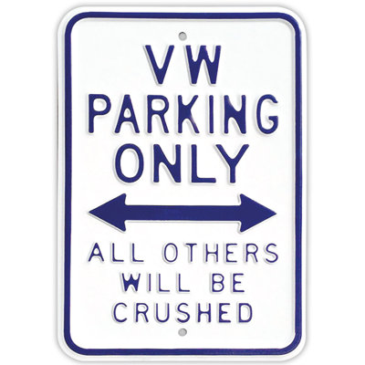 VW Parking Only 1 Piece Wall Art