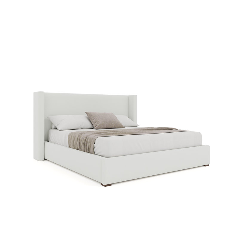 Aylet Low Upholstered Bed, Queen, Boucle Natural