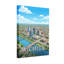 Paysages pittoresques et urbains Wichita, paysage urbain, pont sur la rivière, bâtiments, nuages, ciel bleu-727851084