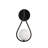 Teardrop 1-Light Wall Sconce - Black-109883183