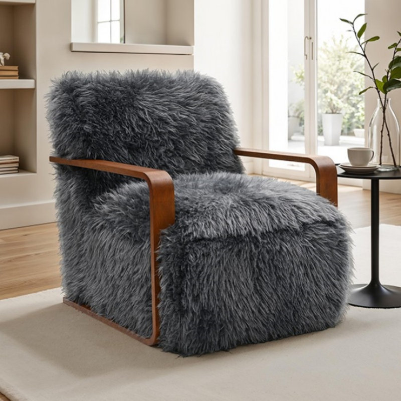 Fauteuil d'appoint Pearce, Gris anthracite