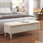 Linen Upholstered Storage Bench