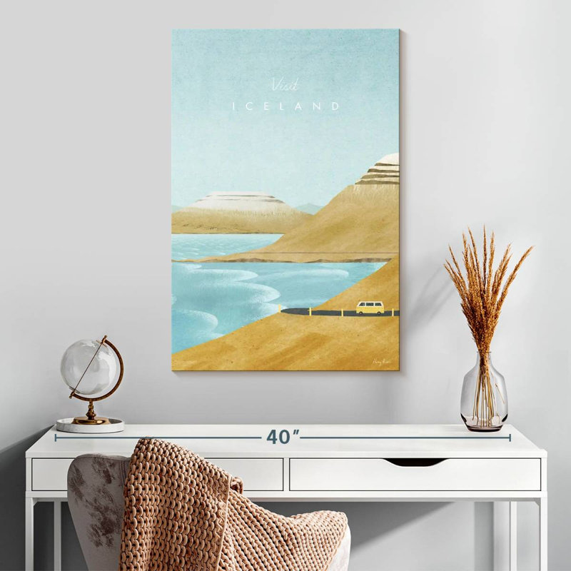 Affiche de voyage Nicci Islande, H 30 po x l 20 po