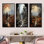 Militaire guerre paysage No Mans Land - ensemble de 3 décorations murales militaire