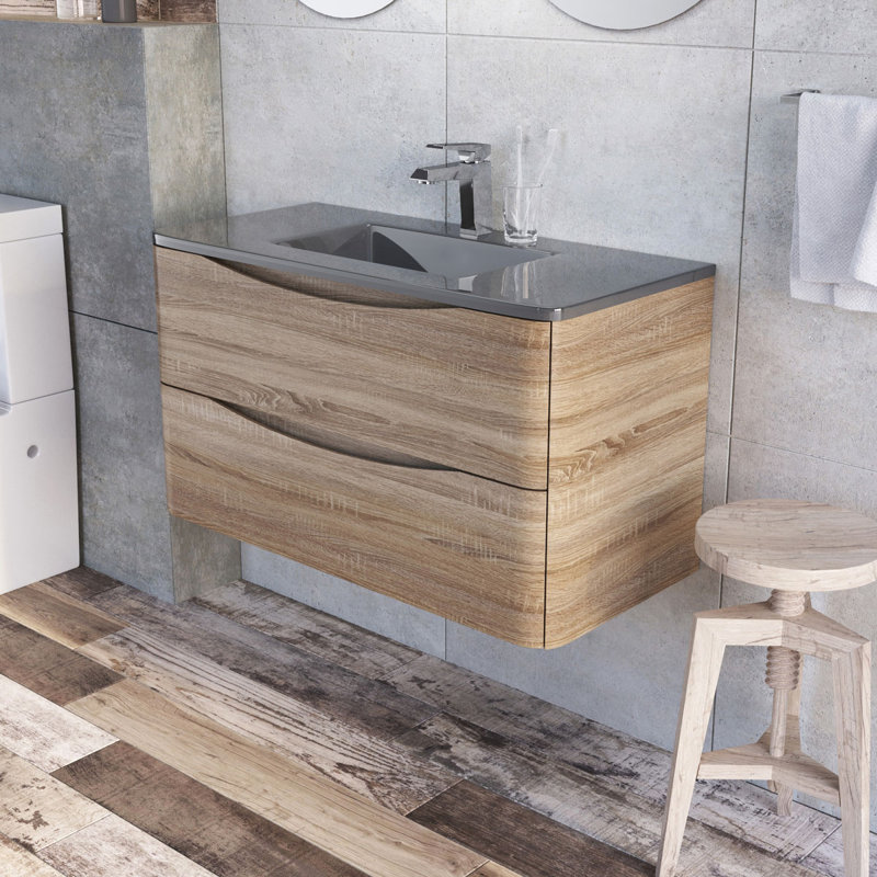 Stanhope 600 mm Single Vanity with Integrated Glass Basin