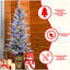 Arbre de Noël floqué avec base scintillante