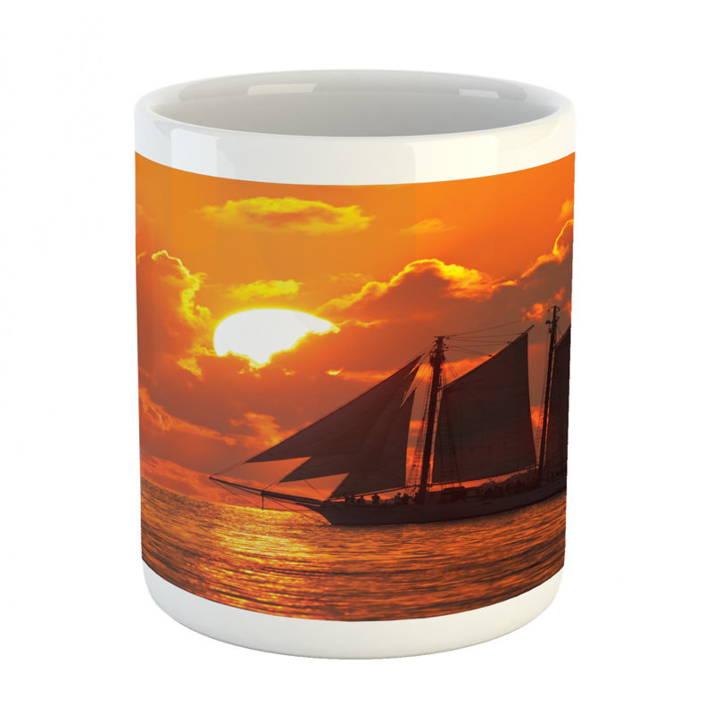 Grande tasse à café voilier