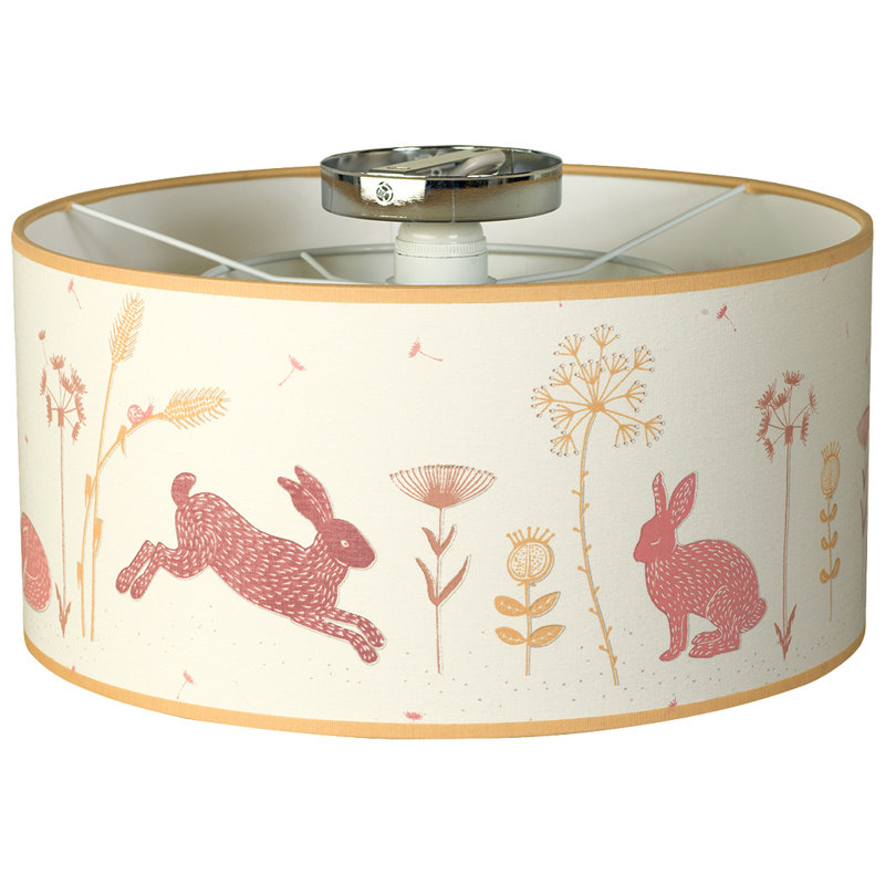 Bellflower Flush Mount, Pink/Beige