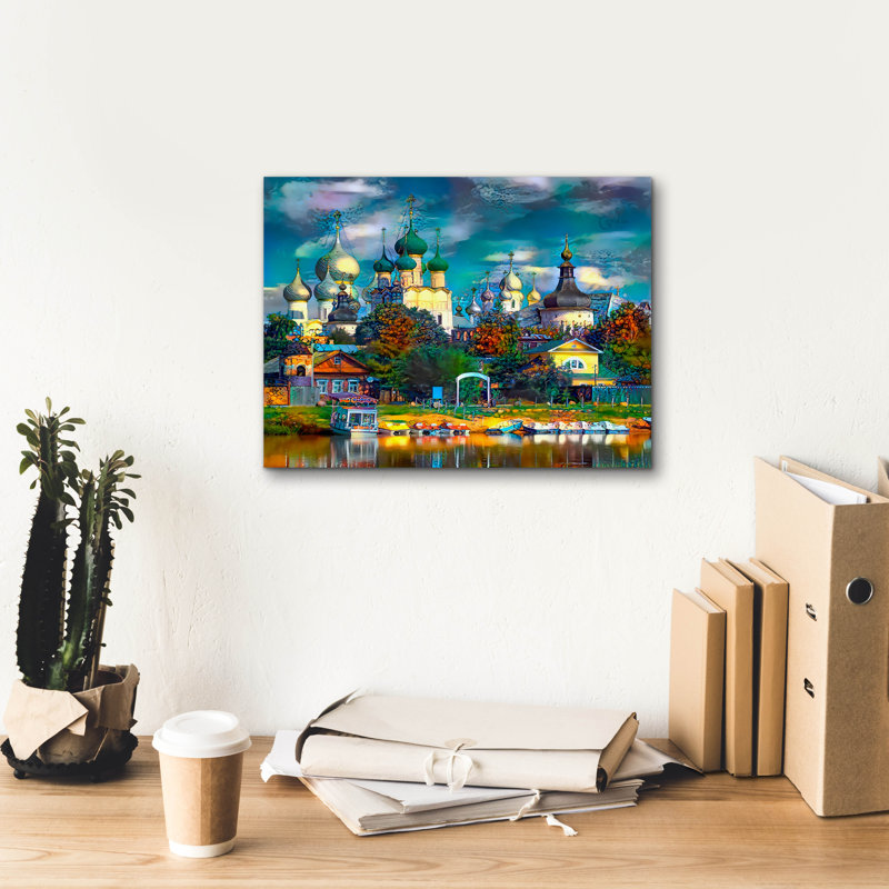 «Epic Graffiti», «Rostov Kremlin» par Pierre Gavidia, art mural sur toile, 16 po x 12 po, H 12 po x l 16 po