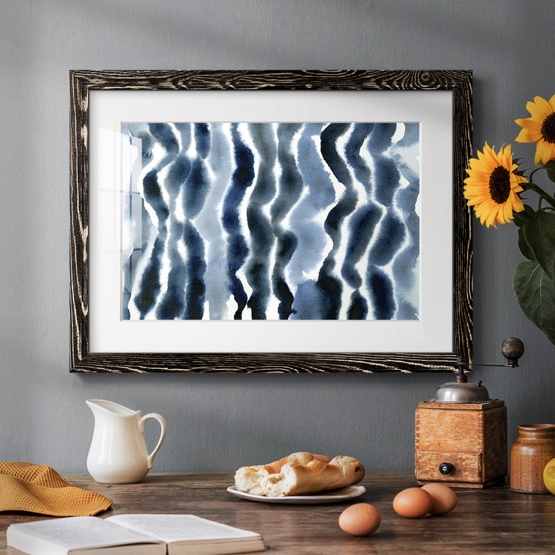Vraie vague bleue I, H 28 po x l 42 po x P 1,5 po, Noir