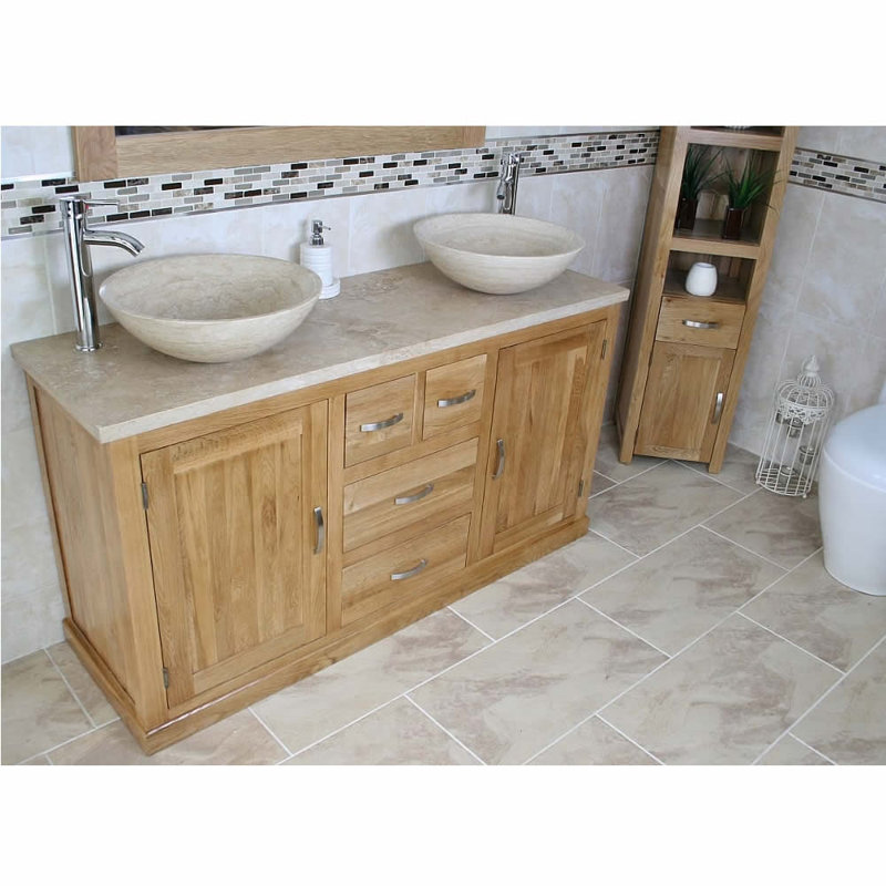 Debord 1430mm Single Bathroom Vanity with Vessel Stone Basin