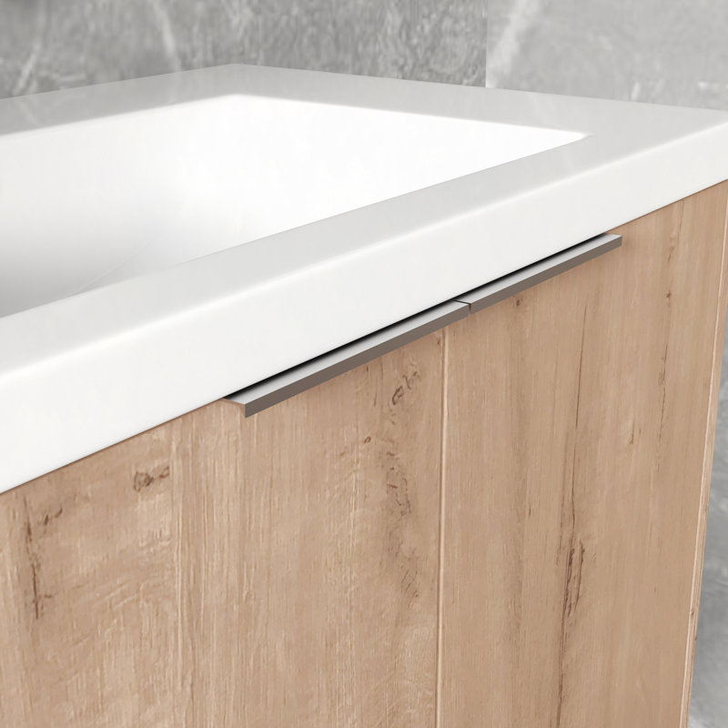 Meuble-lavabo à fermeture en douceur avec lavabo, 30 po pour petite salle de bain