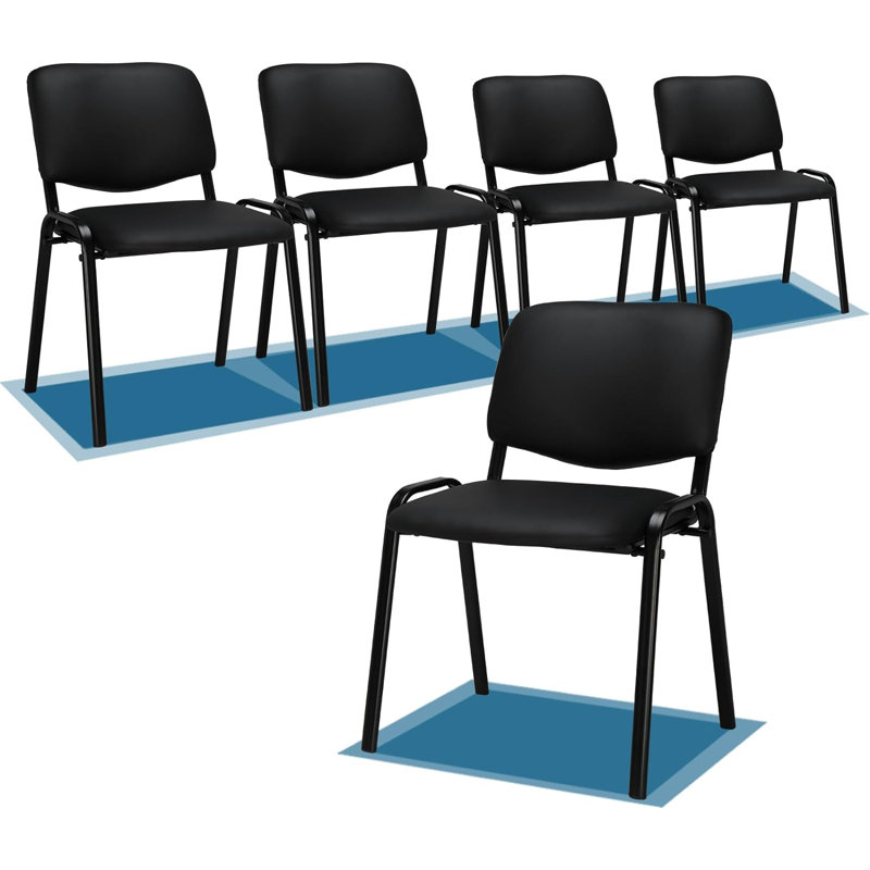 Anacia Stackable Faux Leather Bankers Chairs