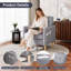 Fauteuil capitonné moderne en chenille avec poches de rangement l 31 po George-319322568