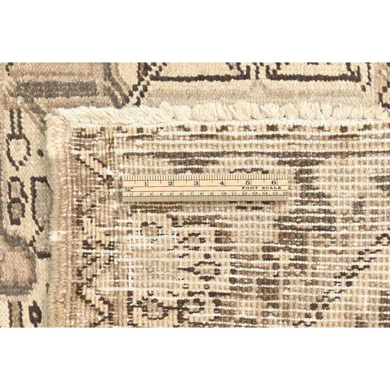 One-of-a-Kind Muted Beige Transitional 10X13 Oriental Area Rug
