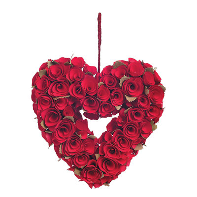Couronne de bois rose 11,5 po