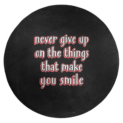 Tapis en chenille de polyester Quotes Joy & Perseverance