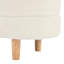 Rangement blanc moderne avec revêtement et pieds en bois pour la chambre à coucher