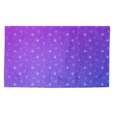 Tapis bleu/mauve coquillage Avicia