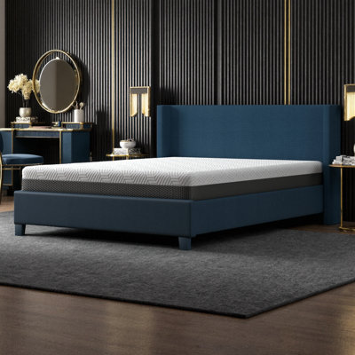 Matelas en mousse viscoélastique gélifiée 8 pouces avec housse à changement de phase - Certifié CertiPurUS pour un sommeil frais et harmonisé