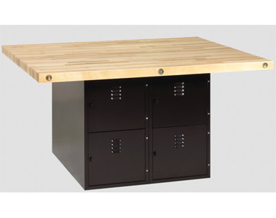 64'' W Wood Top Workbench