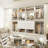 100" Closet System With Drawers, Closet Organizer With Hanging Rods And Mirror Design-1070434518