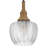 Pendant Light, Leaf Pattern Glass Shade, Burlap Rope Accent, Black Metal